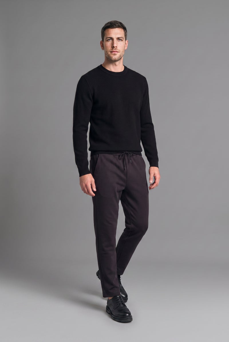DeFacto Black Man Standard Fit Crew Neck Knit Pullover Casual - Image 1