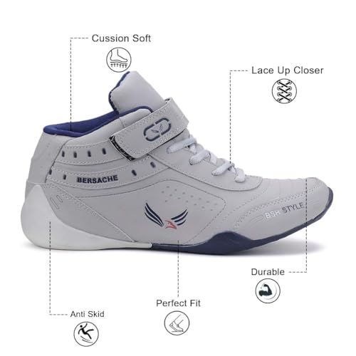 BERSACHE Premium Sports,Gym, Trending, Stylish Running Shoes For Men (Grey, 6 UK) - Image 5