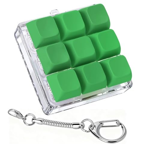 Axlksia Keyboard Fidget Toy Fidget Clicker Keyboard Fidget Keychain Button Fidget Gifts for Adults to Relieve Stress and Pass Time Style P - Image 1