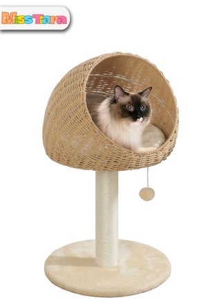 Modern Cat Tree Tower for Indoor Cats Solid Oak Cat Scratching Tree for Cats Manual Hand Woven Luxury Cat Condo, Unique High-end Design Cat Furniture Activity Centre, Easy Clean - pzsku/Z87F15D0C97B5C4DEE34FZ/45/_/1708619790/6c21d5f5-4b9f-4a9d-b1e1-e1d5f1da2b78
