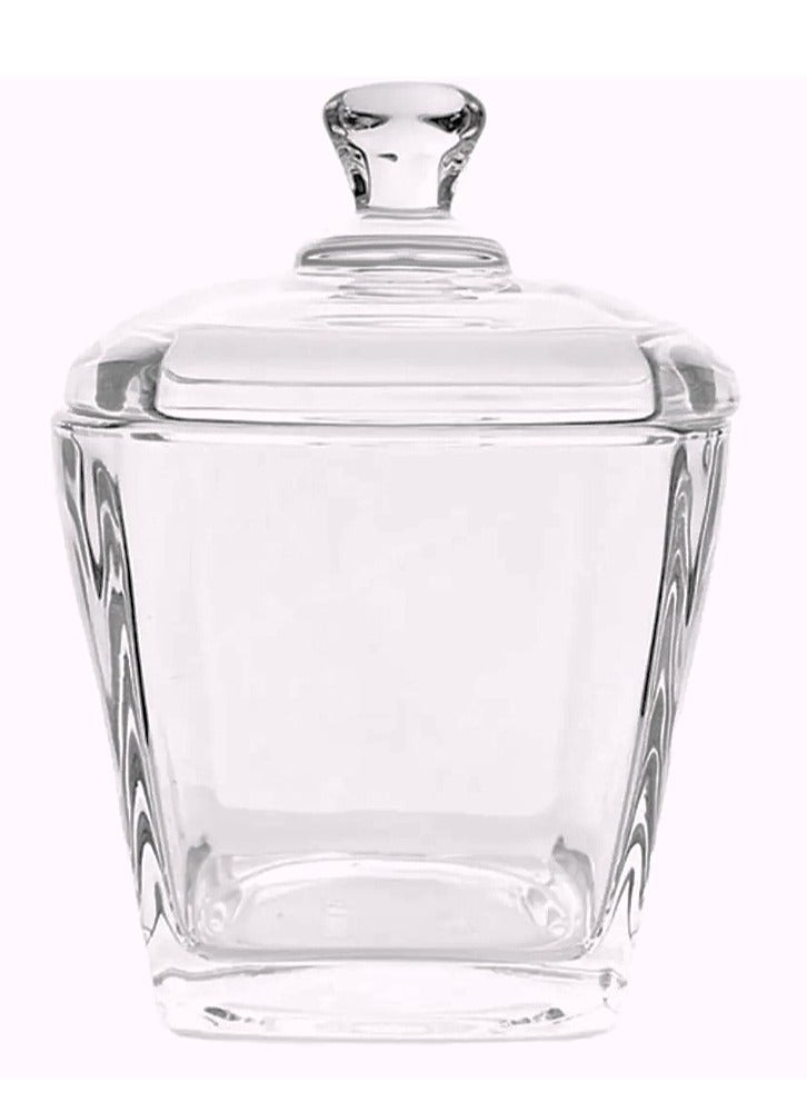 Sugar Bowl Glass With Lid Plain  - Image 1