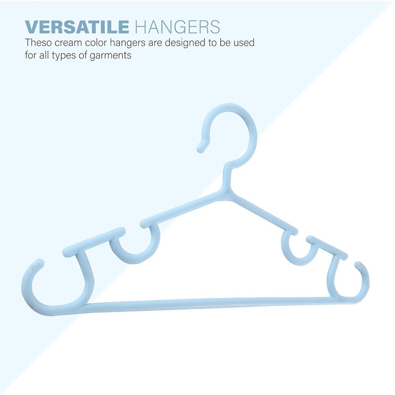 Kuber Industries (Set of 10) Multipurpose Baby Wardrobe Hangers for Clothes | Durable & Space-Saving Hanger Organisers - Ideal for Newborn & Toddler Garments | Blue - Image 2