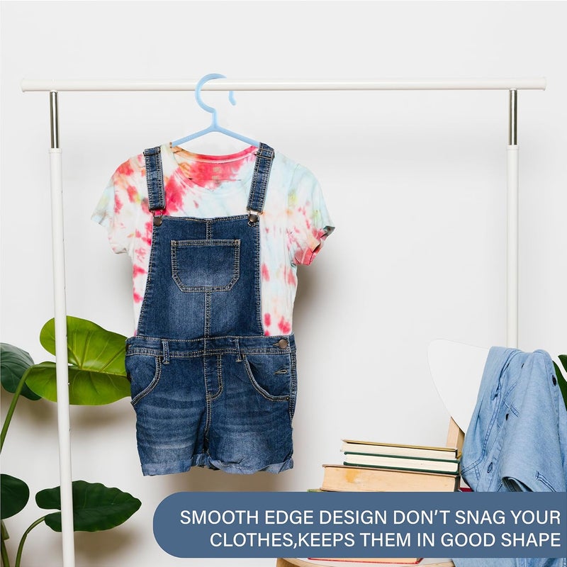 Kuber Industries (Set of 10) Multipurpose Baby Wardrobe Hangers for Clothes | Durable & Space-Saving Hanger Organisers - Ideal for Newborn & Toddler Garments | Blue - Image 5
