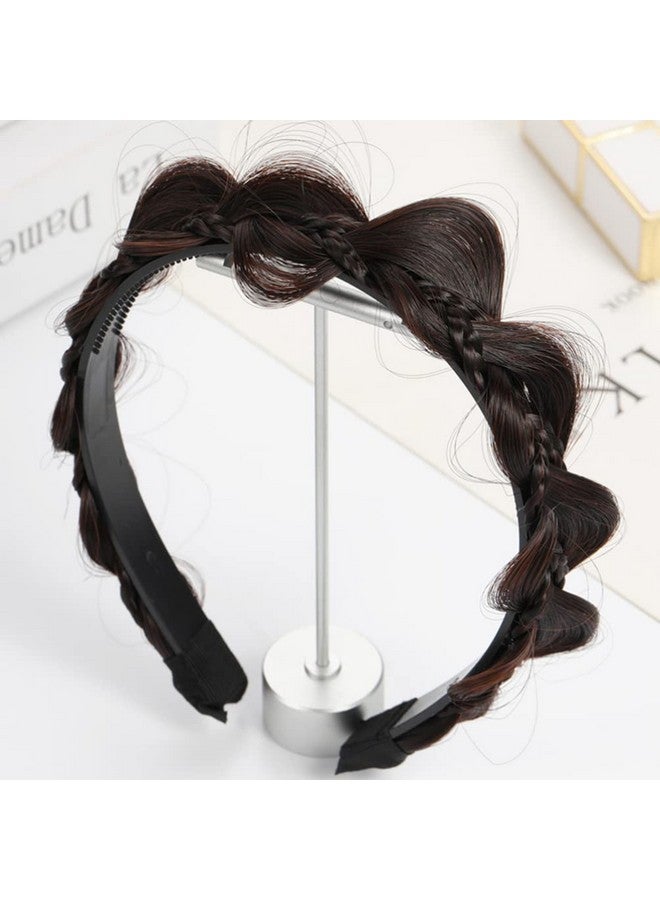 Uonlytech Womens Headbands Braided Headband With Teeth For Women, Synthetic Braid Hair Plaited Hair Bands Hair Hoop Hairpieces, Fashion Braid Wig Headbands Hair Accessories For Girls Braided Wigs - Image 4