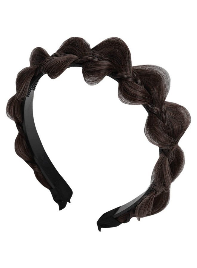 Uonlytech Womens Headbands Braided Headband With Teeth For Women, Synthetic Braid Hair Plaited Hair Bands Hair Hoop Hairpieces, Fashion Braid Wig Headbands Hair Accessories For Girls Braided Wigs - Image 1