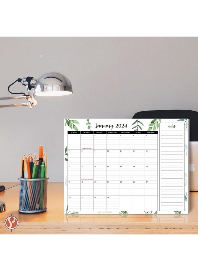 S Superfine Printing - 2024 Year Desk Calendar 11" X 8.5" Desktop Or Wall Planner, Tear-Off Pad For Easy Planning, Includes A Notes Section To Do'S Monthly Tasks For The Year Of 2024 | Runs From January 2024 - January 2025 - Image 1