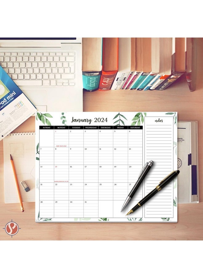 S Superfine Printing - 2024 Year Desk Calendar 11" X 8.5" Desktop Or Wall Planner, Tear-Off Pad For Easy Planning, Includes A Notes Section To Do'S Monthly Tasks For The Year Of 2024 | Runs From January 2024 - January 2025 - Image 1
