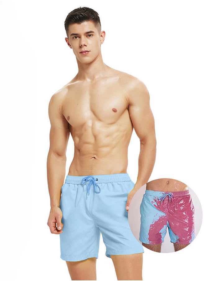 NIBEMINENT - Classic Design Color Changing Swimming Shorts Blue - Image 1