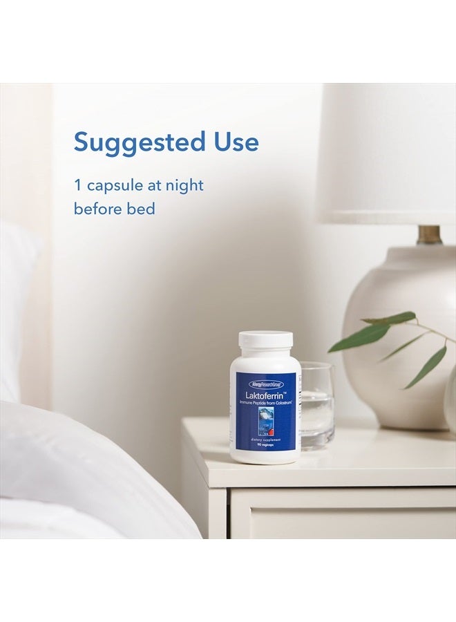 Allergy Research Group مكمل لاكتوفيرين - مكملات لاكتوفيرين 350 ملغ، كولستروم بقرى، ببتيد مناعي، مكملات حديد، كبسولات نباتية - 90 عدد - Image 5