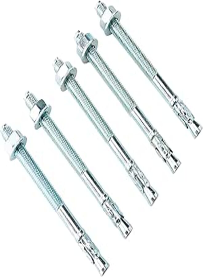 AHC K-ZYTB12150B5 M12 x 150 mm Through Bolts - Zinc Plated (Pack of 5)