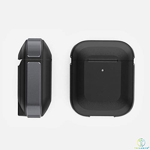 T TECLUSIVE Defense Trek Series Unbreakable Protective Case Compatible for Airpod 2 with Carabiner Hook Buckle | Tough Armor Cover with Metal Hook - Image 4