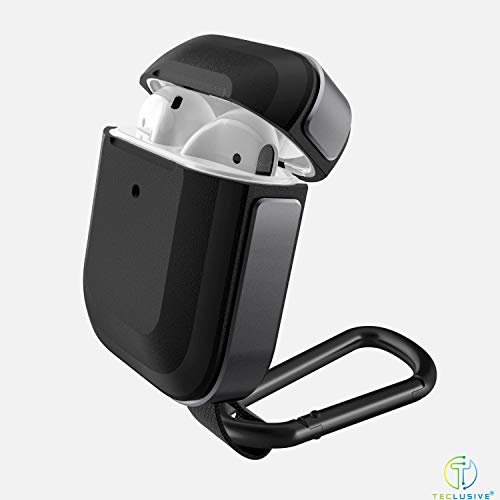 T TECLUSIVE Defense Trek Series Unbreakable Protective Case Compatible for Airpod 2 with Carabiner Hook Buckle | Tough Armor Cover with Metal Hook - Image 3