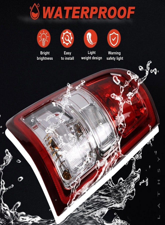 Lathsy Tail Lights Chrome Bezel Compatible With 2019-2023 Dodge Ram 1500 Right Passenger Side Replace:55112988AE - Image 5