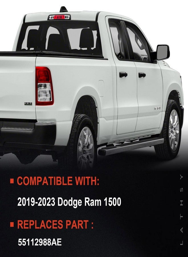 Lathsy Tail Lights Chrome Bezel Compatible With 2019-2023 Dodge Ram 1500 Right Passenger Side Replace:55112988AE - Image 2