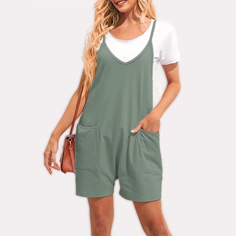 2023 Women'S Clothing Temu Trendy Zipper Pocket Sling Trousers Overalls - Image 3