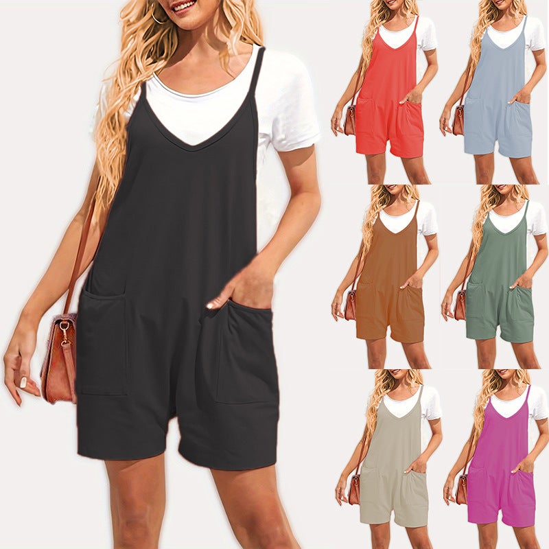 2023 Women'S Clothing Temu Trendy Zipper Pocket Sling Trousers Overalls - Image 2