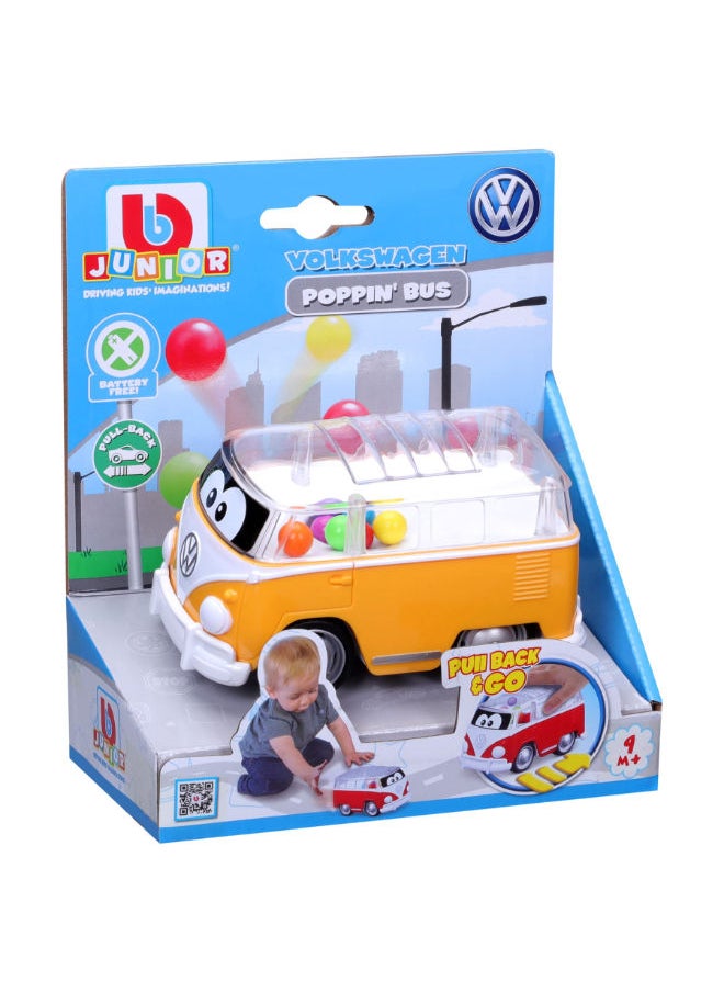 BB Junior BB JUNIOR-Toy Car Volkswagen - Poppin' Bus - Samba Bus : Red, Yellow (1:1) - Red / Yellow 
