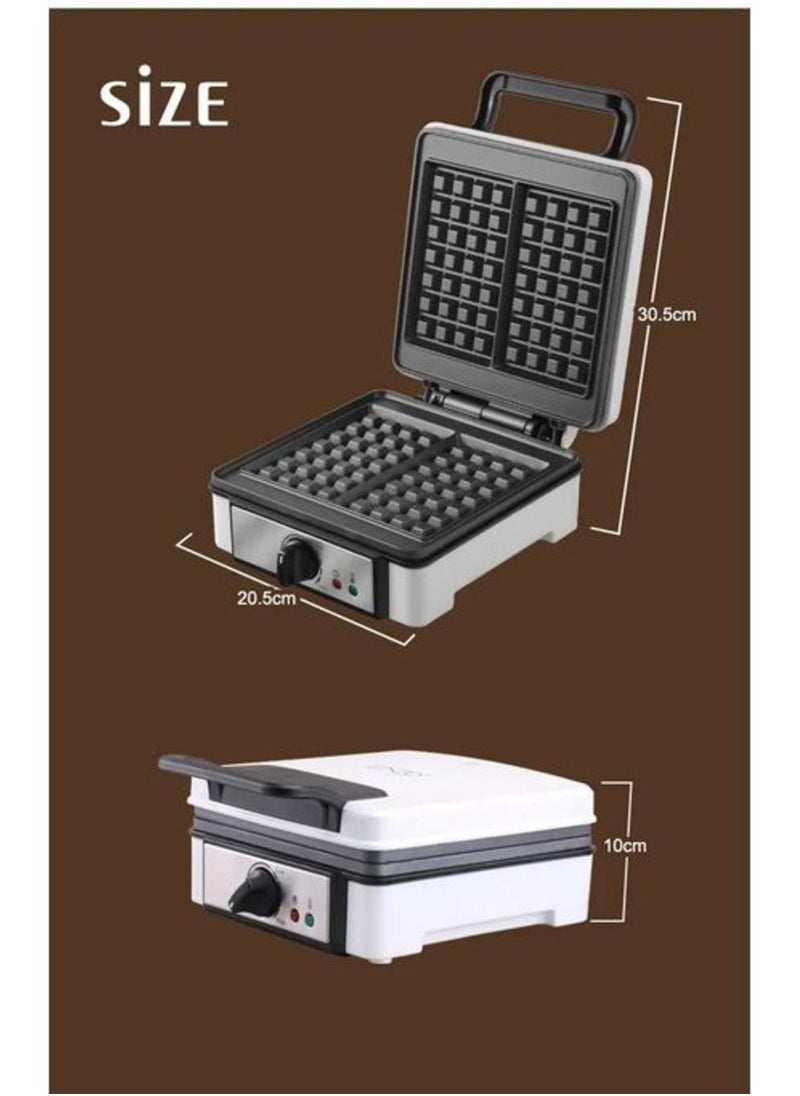 ENZO 2 Slice Waffle Maker With Adjustable Power -1200 W (ITA50036)  - Image 3