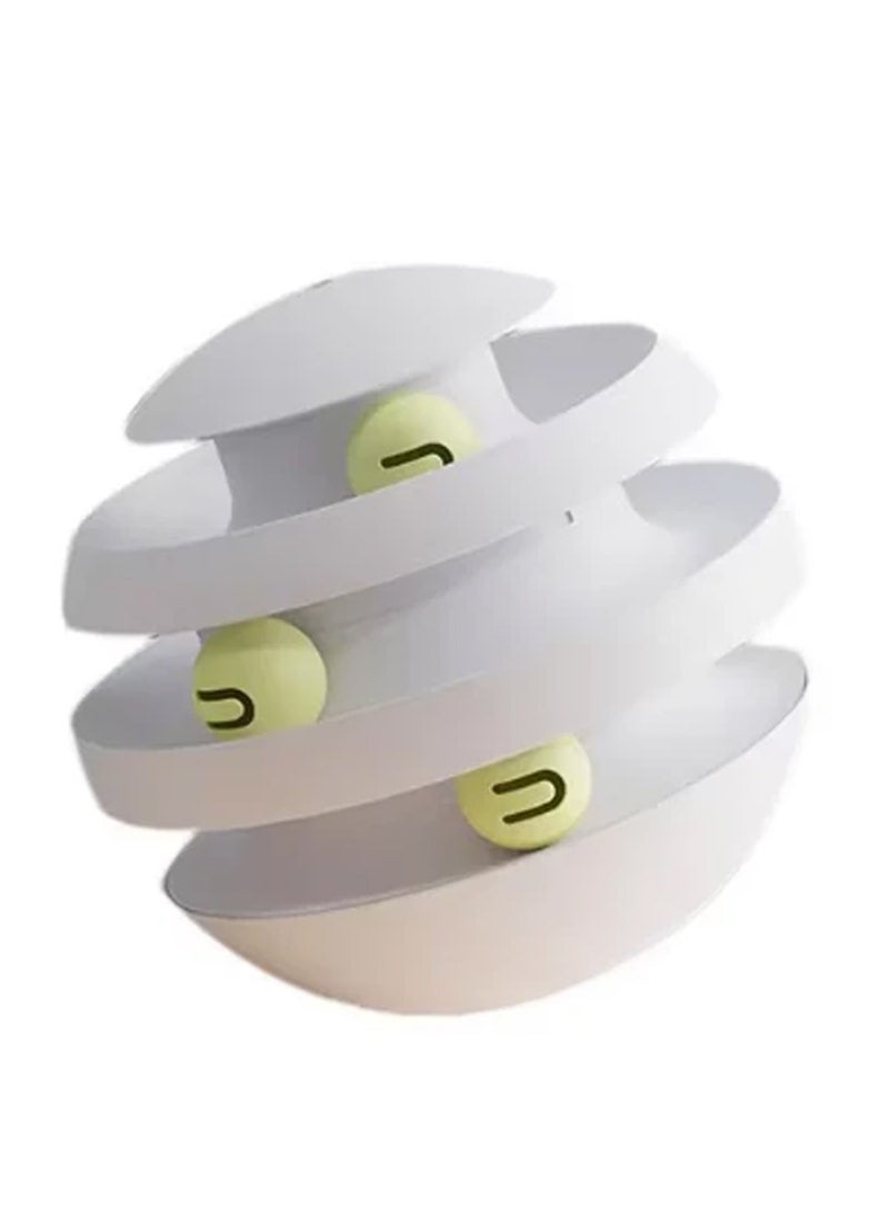 لعبة بهلوان تفاعلية للقطط - بلاستيك متين، خالية من البطاريات، مناسبة لجميع السلالات