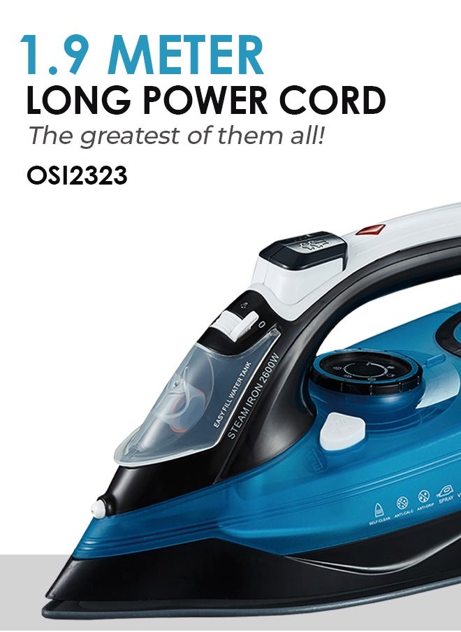 Oscar - Oscar Steam Iron OSI2323 – 2400W Ceramic Soleplate Steam Iron, Powerful Burst & Vertical Steam, 400ml Water Tank, Self-Clean & Anti-Drip, Adjustable Thermostat, Overheat Protection, 360° Swivel Cord, 1.9M Cable, 100-240V - Image 1