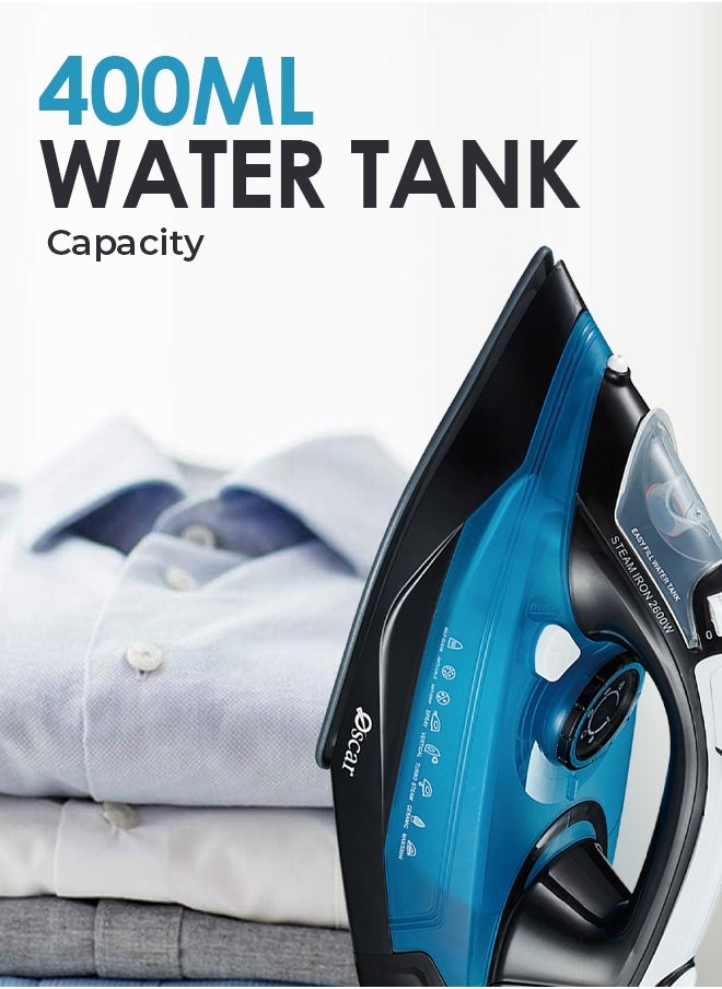 Oscar - Oscar Steam Iron OSI2323 – 2400W Ceramic Soleplate Steam Iron, Powerful Burst & Vertical Steam, 400ml Water Tank, Self-Clean & Anti-Drip, Adjustable Thermostat, Overheat Protection, 360° Swivel Cord, 1.9M Cable, 100-240V - Image 1