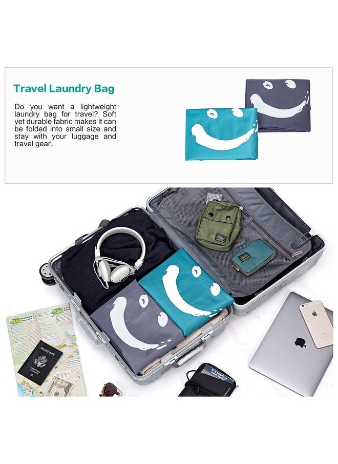 HOMEST - HOMEST 2 Pack XL Wash Me Travel Laundry Bag, Dirty Clothes Organizer, Large Enough to Hold 4 Loads of Laundry, Easy Fit a Laundry Hamper or Basket - Image 1