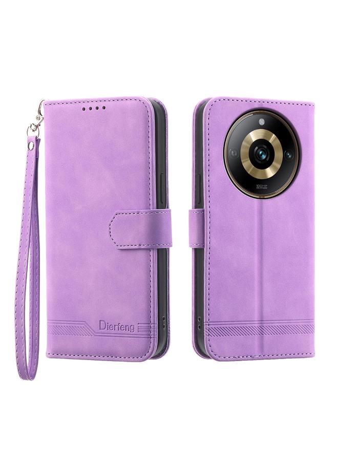 اس-توب جراب لهاتف Realme 11 Pro 5G / 11 Pro+ 5G جراب هاتف Dierfeng Dream Line TPU هجين من جلد البولي يوريثان - Image 1