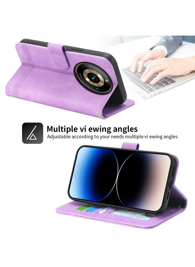 اس-توب جراب لهاتف Realme 11 Pro 5G / 11 Pro+ 5G جراب هاتف Dierfeng Dream Line TPU هجين من جلد البولي يوريثان - Image 4