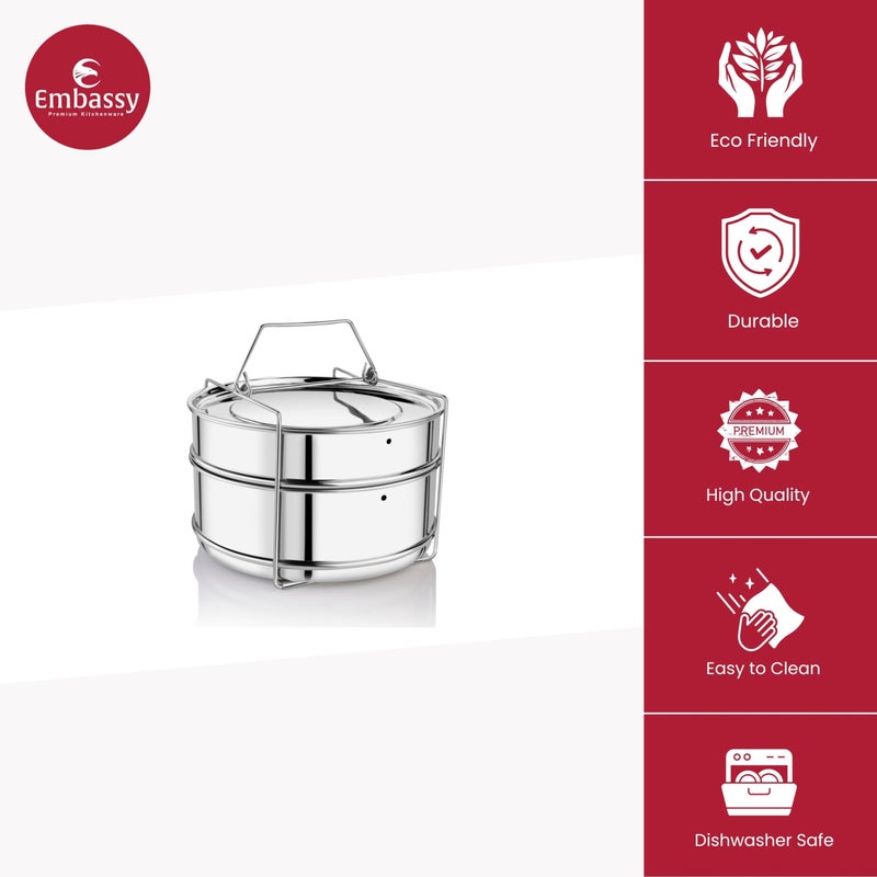 Embassy Stainless Steel Cooker Separator | Suitable for 5 liters Prestige Apple Plus Aluminum/Apple Plus Red/Apple Duo Hard Anodized Inner Lid Pressure Cookers | Dimension - 15x15x10.5 cm - Image 3