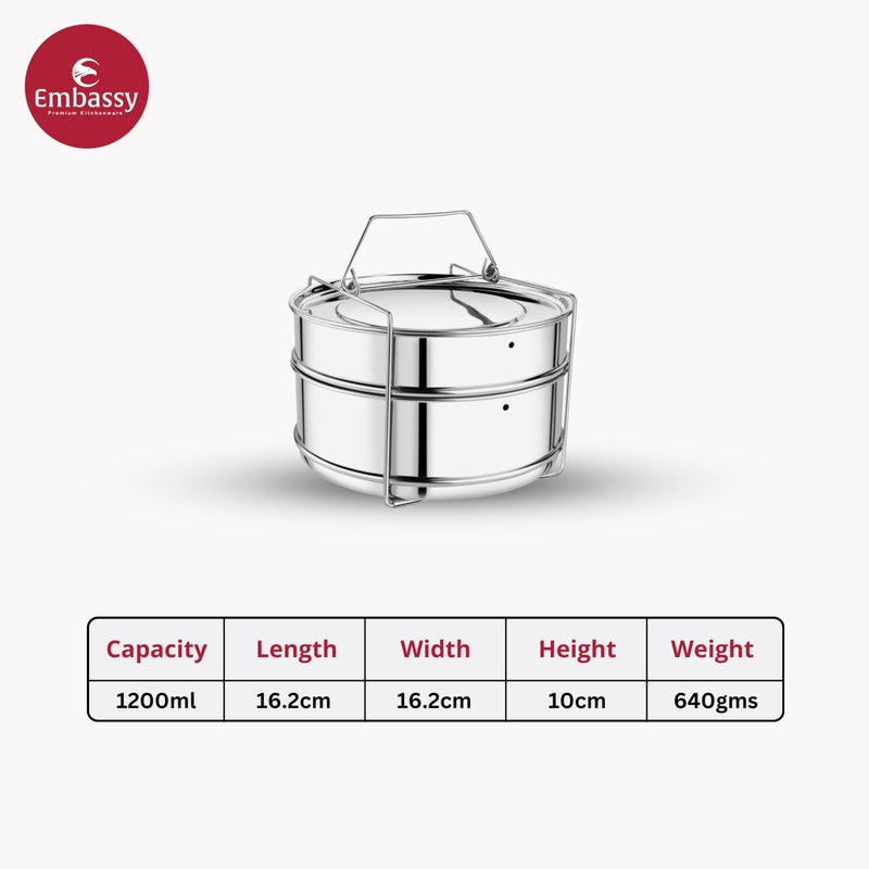 Embassy Stainless Steel Cooker Separator | Suitable for 5 liters Prestige Apple Plus Aluminum/Apple Plus Red/Apple Duo Hard Anodized Inner Lid Pressure Cookers | Dimension - 15x15x10.5 cm - Image 2