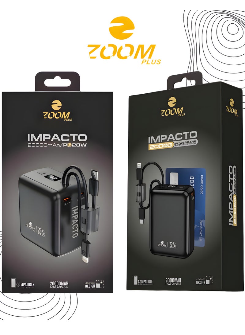 Zoom Plus 40,000mAh (2×20,000mAh) Power Bank Bundle – Dual Fast Charging, Portable Battery Pack (2 Pieces) - Image 1