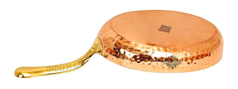 Indian Art Villa Hammered Copper Oval Serving Pan Inside Tin Lining, Serveware, Home Restaurant, Dia. 5'' Inch - Image 4