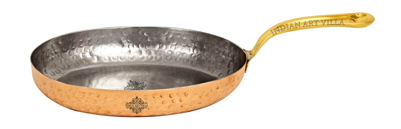 Indian Art Villa Hammered Copper Oval Serving Pan Inside Tin Lining, Serveware, Home Restaurant, Dia. 5'' Inch - Image 3
