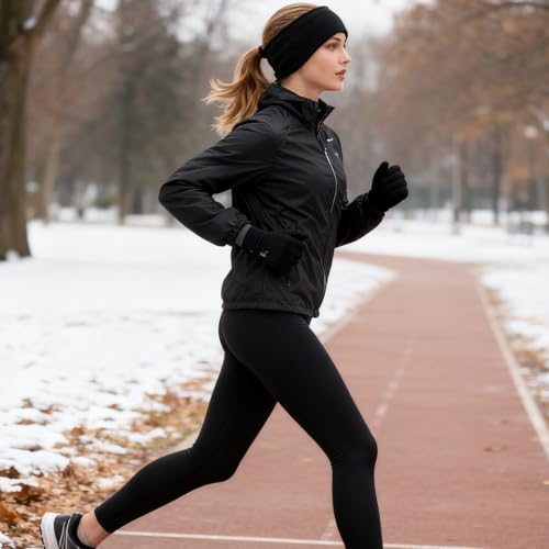 VEEJION Fleece Ear Warmers for Women Men 3 Pcs Ear Muffs Covers for Winter Running Yoga Skiing Riding (Black) - Image 5