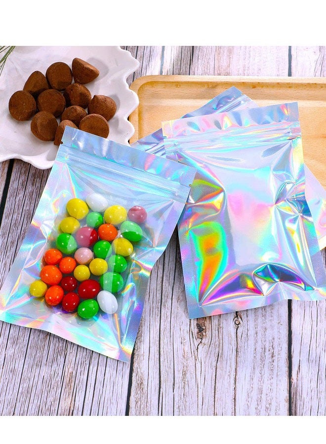 ZVEV 60 Pieces Resealable Smell Proof Foil Pouch Bags, Flat Clear Ziplock Food Storage Bags Plastic Packaging Foil Mylar Bags For Party Favor Food Storage（10*15cm） - Image 2