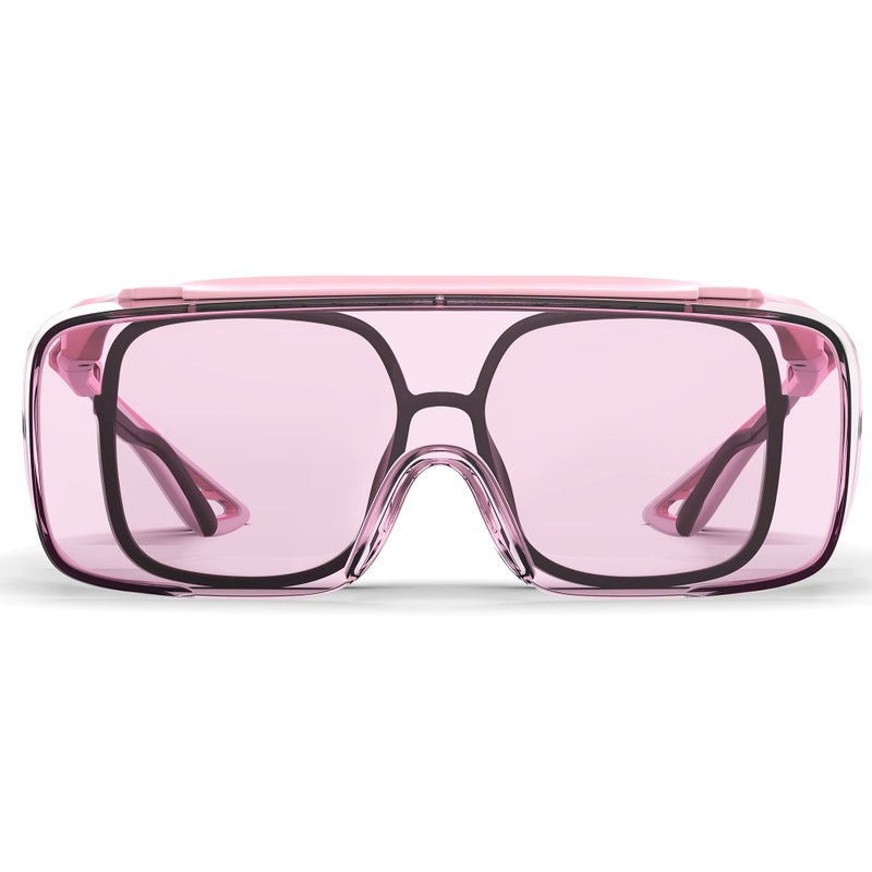 MEIGIX Safety Glasses Anti Fog Goggles Protective Eyewear Blue Light Blocking Anti Dust UV Protection Glasses For Men Women (pink) - Image 3