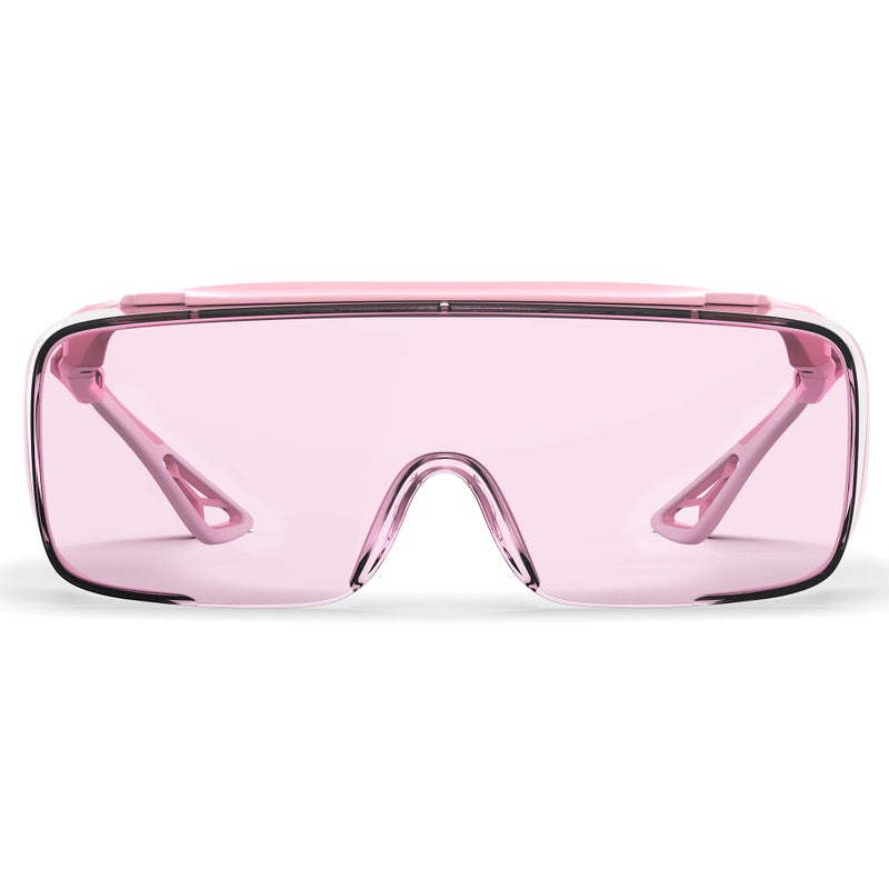 MEIGIX Safety Glasses Anti Fog Goggles Protective Eyewear Blue Light Blocking Anti Dust UV Protection Glasses For Men Women (pink) - Image 2