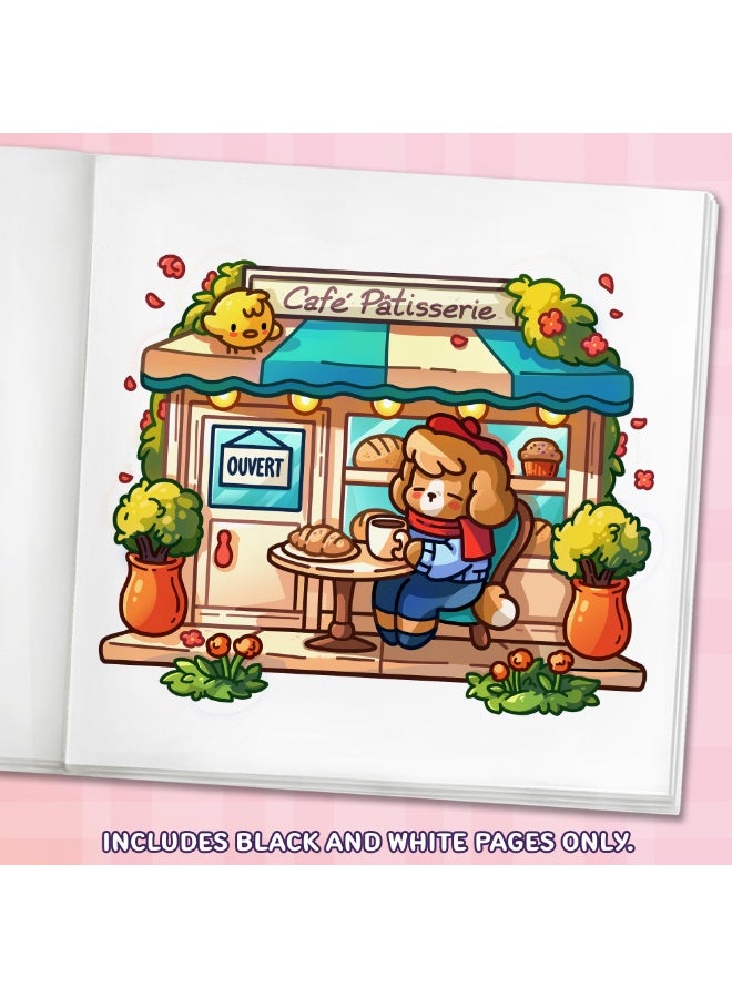 Peachjoy Cozy Europe: Cute Coloring Book for Adults and Teens with Charming Characters and Delightful European Scenes for Relaxation (Cozy Coloring Books) - Image 4