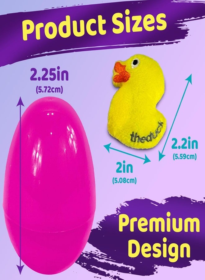 stargo 36 Pack Colorful Prefilled Easter Eggs bulk with Mini Plush Easter toys - Plastic easter Eggs with plushies for Easter Basket stuffers, Easter Gifts, Egg Hunts Party Decorations Goodie Bags - Image 2