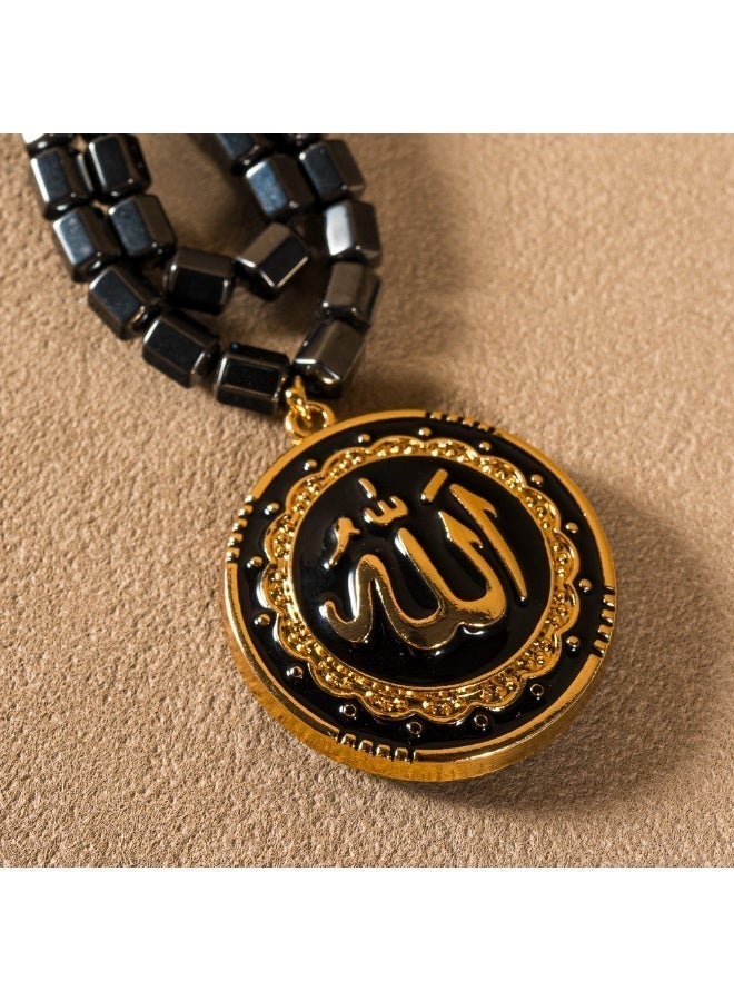 TranquilBeads 99 Beads Tasbih with Pendant and Gift Box | Black Hematite Stone Beads | Elegant Handcrafted Jewelry for Men - Image 4