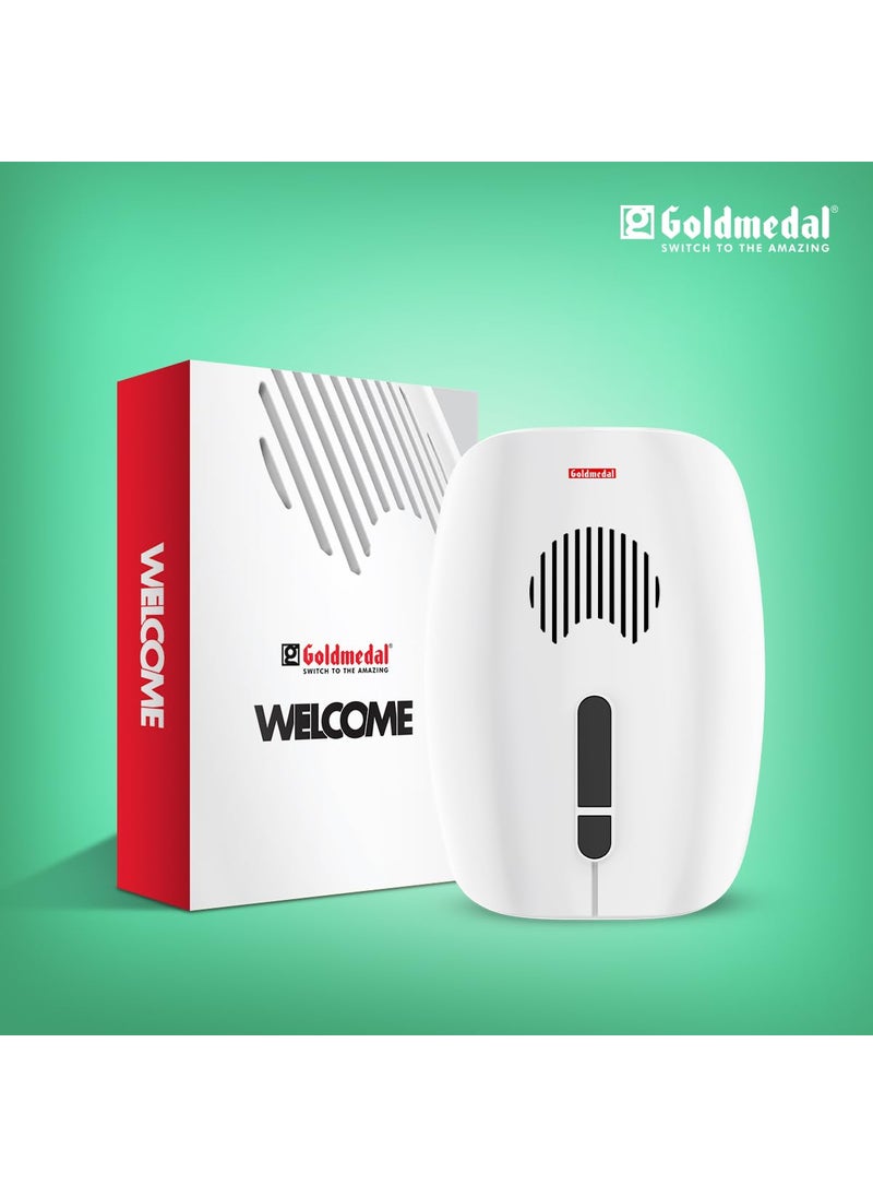GOLD MEDAL Goldmedal WelcomeMultitune Musical Door Bell With 24 Selectable melodies and Flashing Light High Quality Sound Door Bell for Home Office White Pack of 1  - Image 5