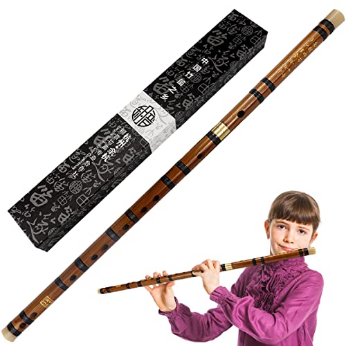 YOLUFER Bamboo Flute Musical Instruments Key C Wooden Flute Chinese Flute Instrument Chinese Bamboo Classic Musical Instrument for Kids Adults Beginners - Image 1
