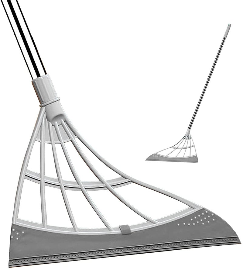 PH BROTHER Wiper Multifunction Magic Broom 2in1 Universal Wiping Sweeper Silicone Broom with Scraper Bathroom Wiper Broom is Used for Tiles Glass Wiper Hardwood FloorPack of 1 Hard_Floor