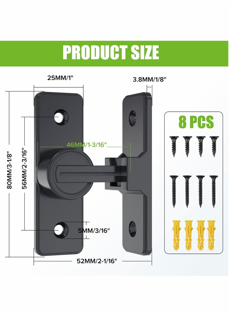 Excefore - 90 Degree Right Angle Door Lock, Heavy Duty Flip Door Latch Bolt Lock cam Lock Door and Window Push-Pull Lock Rod Bolt barn Push-Pull Door Lock - Image 1