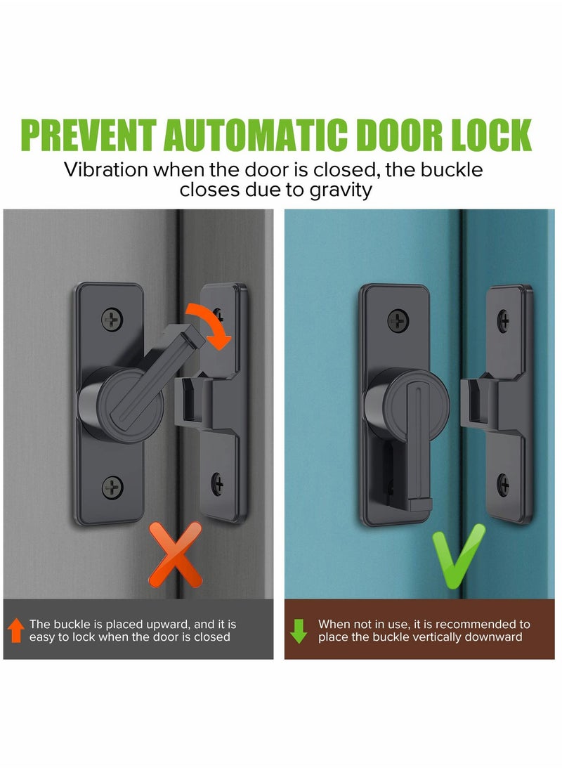 Excefore - 90 Degree Right Angle Door Lock, Heavy Duty Flip Door Latch Bolt Lock cam Lock Door and Window Push-Pull Lock Rod Bolt barn Push-Pull Door Lock - Image 1