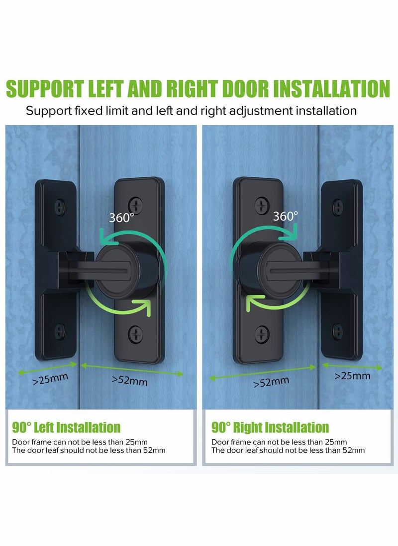 Excefore - 90 Degree Right Angle Door Lock, Heavy Duty Flip Door Latch Bolt Lock cam Lock Door and Window Push-Pull Lock Rod Bolt barn Push-Pull Door Lock - Image 1