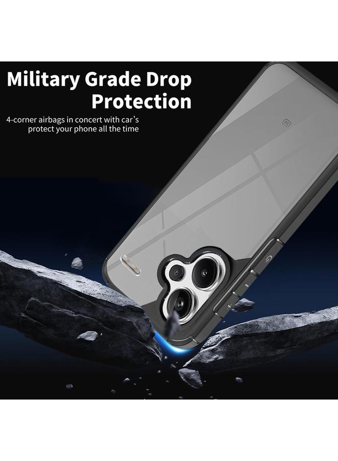S-TOP Case For Redmi Note 13 Pro+ 5G Acrylic+TPU Transparent Shockproof Phone Case - Image 4