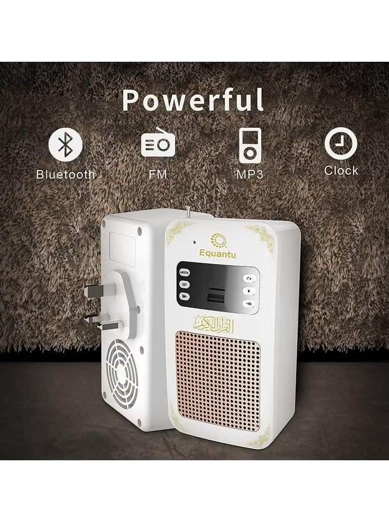 Equantu Bluetooth Quran Speaker White – New Model with Clear Sound, Wireless Connectivity, Compact Design, and Multiple Reciters - Image 2