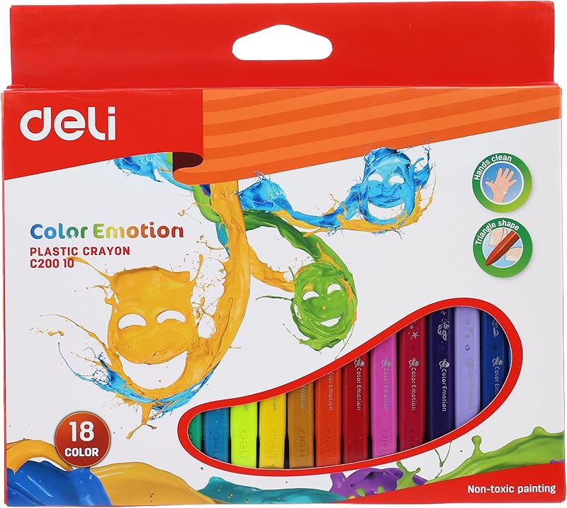 ديلي ك بلاستيك كرايون بريجهت كولوورس  بييكيس مولتيكولوور