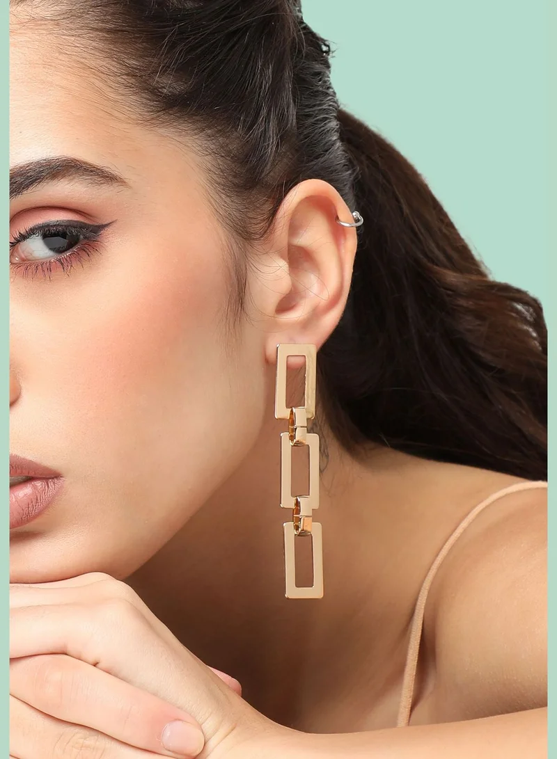 سوهي اقراط متدلية مزينة مطلية بالذهب للحفلات للنساء